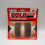 Plaquettes de frein Goldfren AD : AD324 ≈ FA296 / VD166 / SBS734