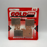 Plaquettes de frein Goldfren AD : AD326 ≈ FA423/4 / FA283 / VD353 / FDB2085 / SBS146 / SBS740
