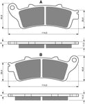 Plaquettes de frein arrière Goldfren AD : Honda GL1800 (2001-2010)