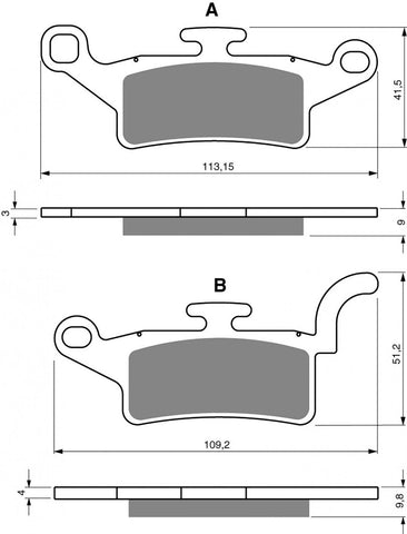 Plaquettes de frein avant Goldfren AD : Yamaha YW125 YW 125 (2010-2011)