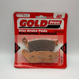 Plaquettes de frein Goldfren AD : AD333 ≈ FA608 / FDB2288 / SBS212