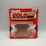 Plaquettes de frein Goldfren AD : AD334 ≈ FA228 / VD340 / VD340/2 / FDB497 / SBS163 / SBS197 / SBS611 / SBS713