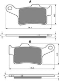 Plaquettes de frein Goldfren AD : AD335 ≈ FA631