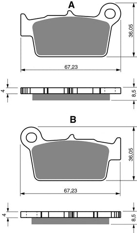 Plaquettes de frein Goldfren AD : AD346 ≈ FA367/2 / / FDB2206 / SBS199 / SBS861