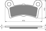 Plaquettes de frein Goldfren AD : AD354 ≈ FA605/4