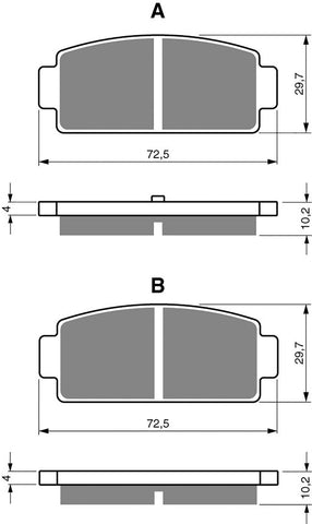 Plaquettes de frein Goldfren AD : AD362 ≈ FA651