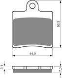 Plaquettes de frein Goldfren AD : AD367 ≈ FA661/4