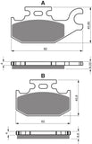 Plaquettes de frein Goldfren AD : AD373 ≈ FA413 / FDB2307SG / SBS835