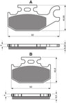 Plaquettes de frein arrière Goldfren AD : Suzuki UX150 UX 150 (2008-2010)