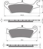 Jeu de plaquettes de frein avant et arrière : Suzuki GSX-R125 GSX-R 125 (2017-2025)