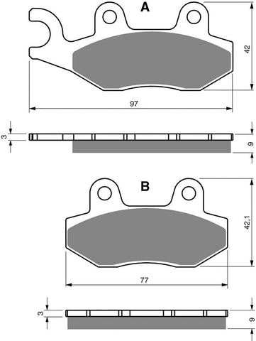 Plaquettes de frein avant : Honda CMX250 CMX 250 (1996-2009)