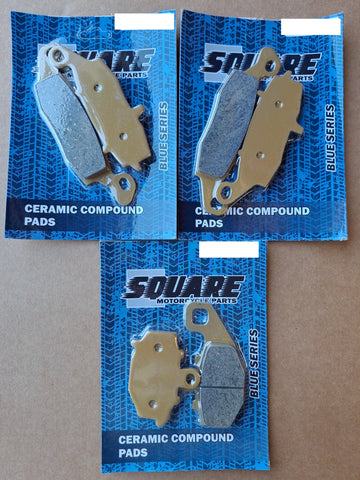 Jeu de plaquettes de frein avant et arrière en céramique : Kawasaki ER-6F ER 6F (2006-2016)
