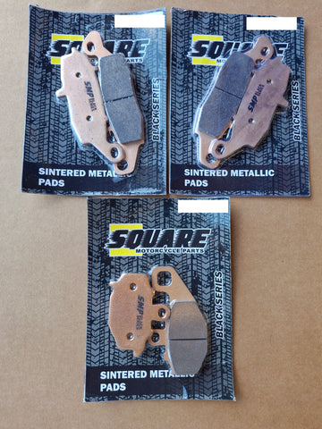Jeu de plaquettes de frein avant et arrière en métal fritté : Kawasaki ER-6N ER 6N (2006-2016)