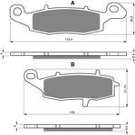 Jeu de plaquettes de frein avant et arrière en céramique : Kawasaki ER-6F ER 6F (2006-2016)
