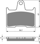 Plaquettes de frein arrière : Suzuki GSXR750 GSX-R 750 (2004-2005)