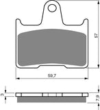 Plaquettes de frein arrière : Suzuki GSXR750 GSX-R 750 (2004-2005)