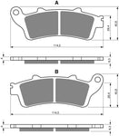 Plaquettes de frein arrière en céramique : Honda VTX1800 VTX 1800 (2002-2008)