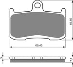 Jeu de plaquettes de frein avant Suzuki GSX8S GSX-8S (2022-2023)