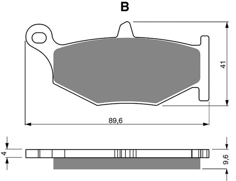 Plaquettes de frein arrière : Suzuki GSXR750 GSX-R 750 (2006-2010)