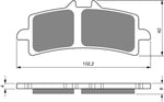 Jeu de plaquettes de frein avant Kawasaki Ninja H2 (2015-2024)
