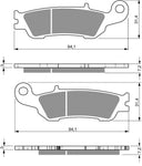 Plaquettes de frein avant : Yamaha WR450 WR 450 (2016-2019)