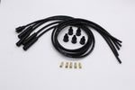 Bobine d'allumage en silicone 8 mm avec noyau en acier - 4 x 1 mètre (4 cylindres) - NOIR
