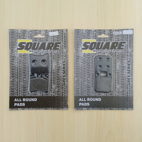 Jeu de plaquettes de frein avant et arrière : Suzuki AY50 AY 50 (1999-2000)