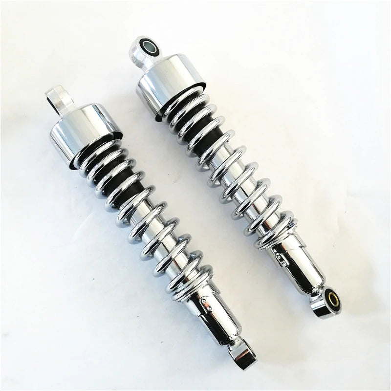Amortisseurs Arrière Chromés Pour Kawasaki Z 250 A1 Twin (1978-1983) - Réf. 163266-225 - Neufs